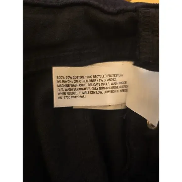 Women's High-Rise Straight Jeans - Universal Thread Black Size 6 - Picture 7 of 7